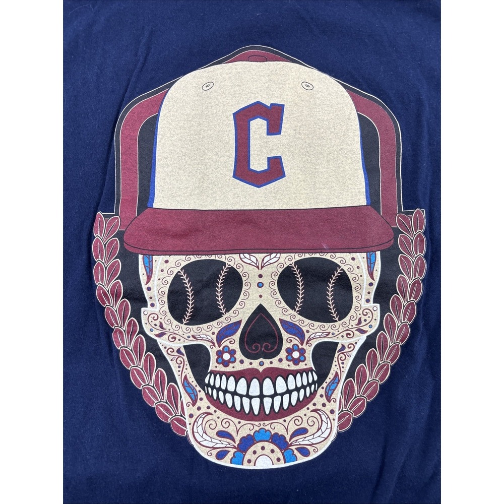 Cleveland Guardians Noche Latina Sugar Skull SGA T Shirt XL 8/15/25 Indians MLB - Picture 2 of 6